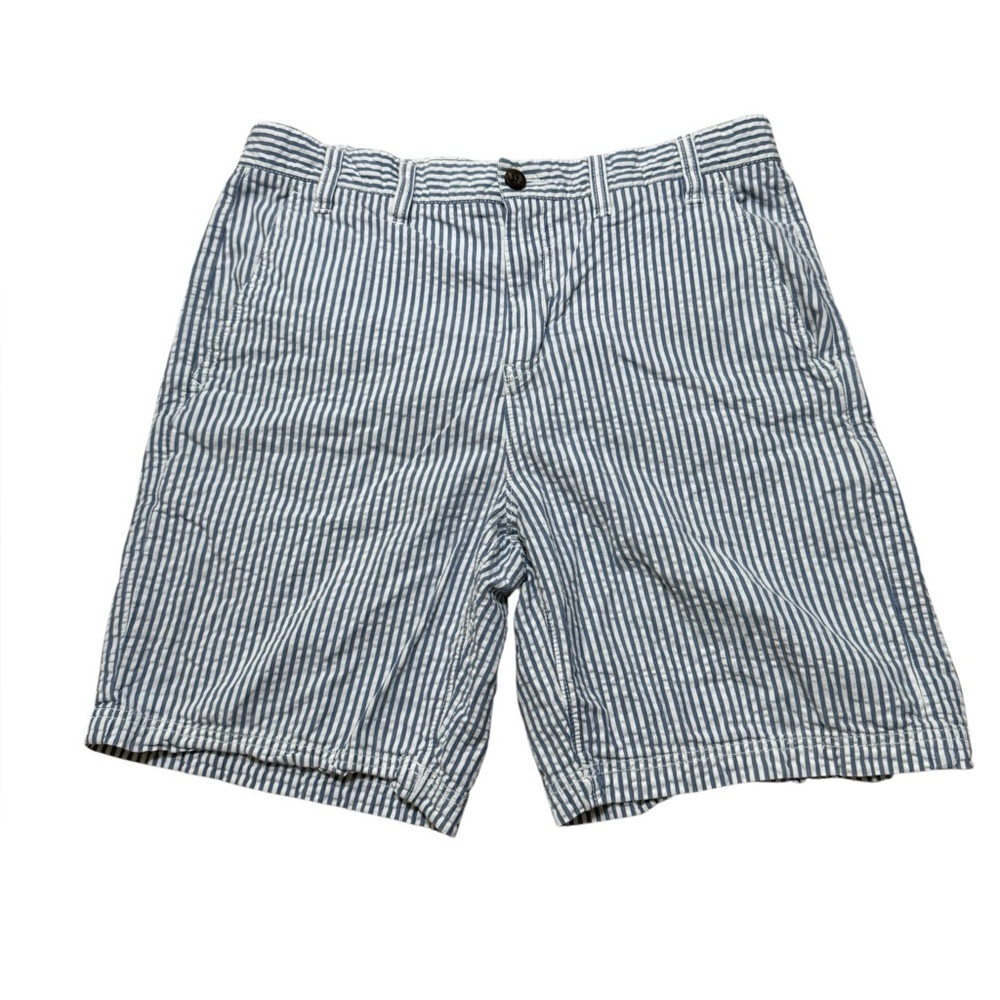 Croft & Barrow Men’s Shorts Navy Blue Striped Size 34 Casual